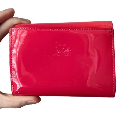 Christian Louboutin Patent Macaron Wallet w/COA, Dusty & Box: All Sales Final - Picture 3 of 8
